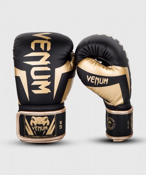Venum Elite ボクシンググローブ-ブラック/ゴールド