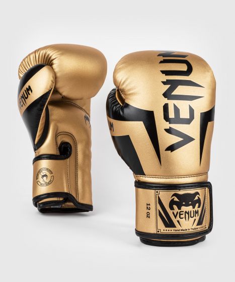 Venum Elite ボクシンググローブ-ゴールド/ブラック