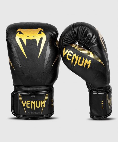 Venum Impact ボクシンググローブ - ゴールド/ブラック