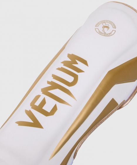 Venum Elite スタンドアップ シンガード - ホワイト/ゴールド
