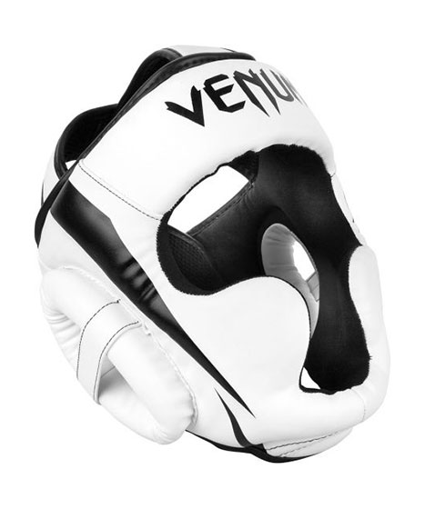 Venum Elite ヘッドギア - ホワイト/ブラック
