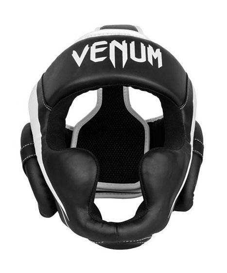 Venum Elite ヘッドギア - ブラック/ホワイト