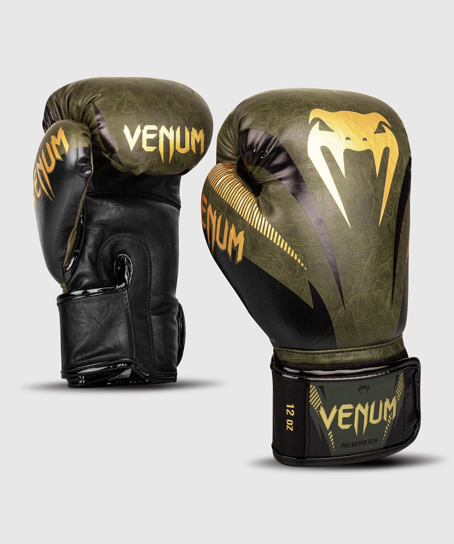 Venum Impact ボクシンググローブ - カーキ/ゴールド