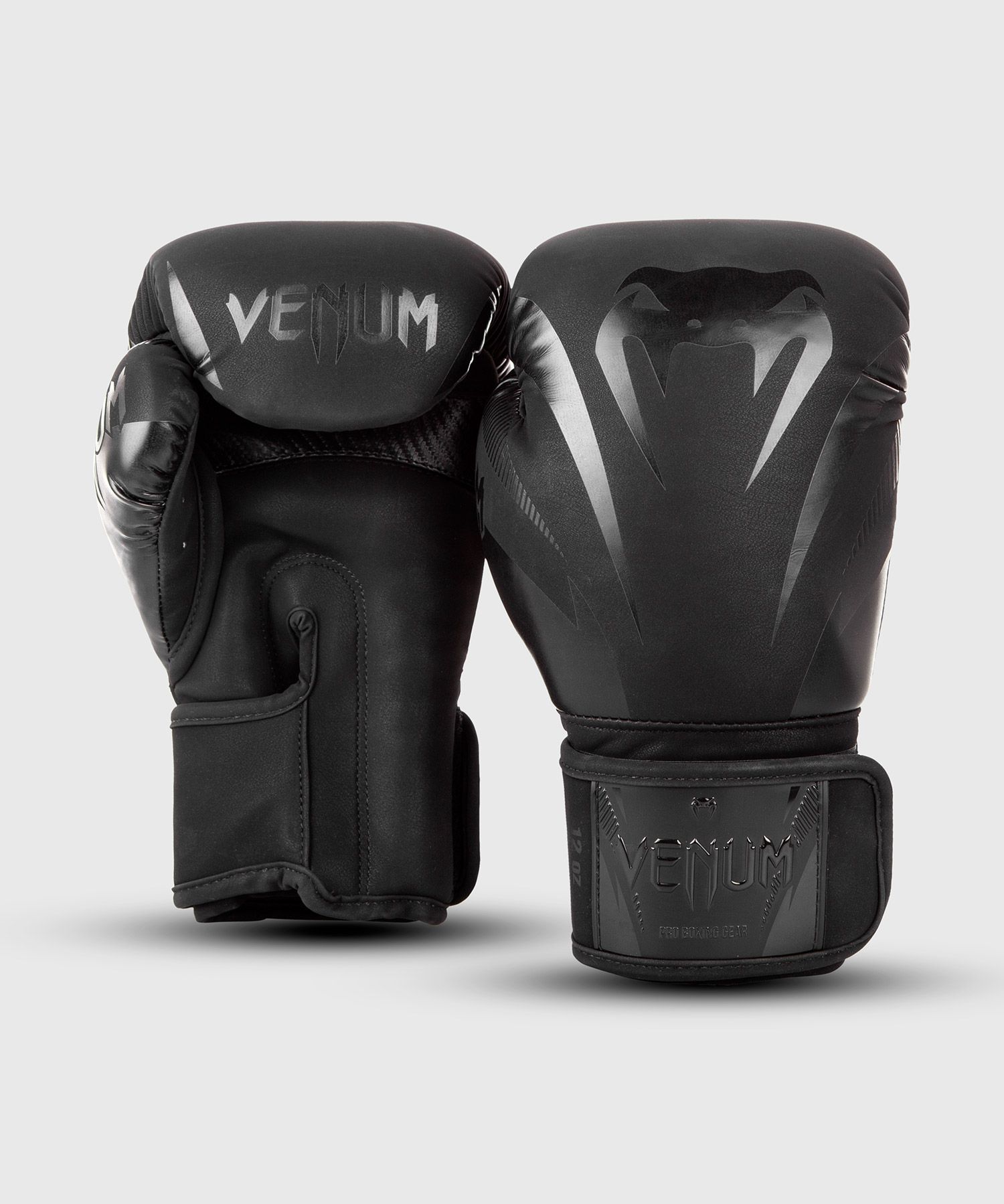 Venum Impact ボクシンググローブ - ブラック/ブラック