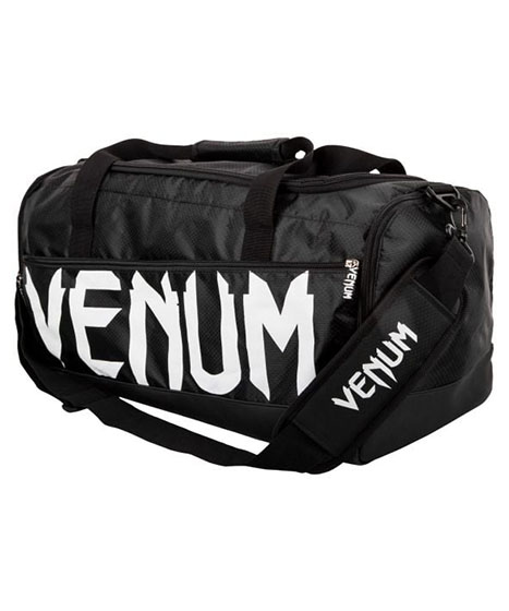 Venum スパーリング スポーツバッグ - ブラック/ホワイト